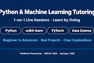 teach you python, machine learning or data science 1 on 1