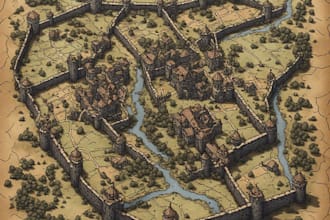 design an authentic antique and historical map