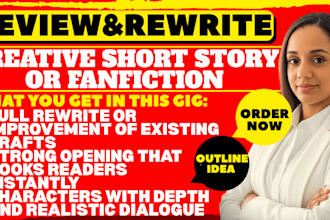 review, rewrite and write a creative short story or fanfiction for you