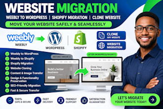 migrate weebly website to wordpress, or clone any website