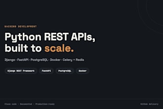 build rest API backend with python django and fastapi