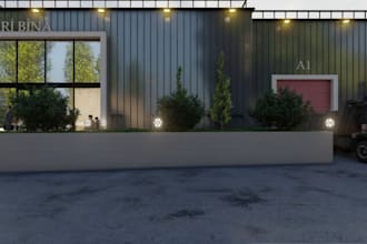 render 3d factory layout, industrial building warehouse space planning, facility