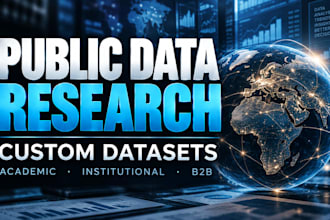 research and build custom datasets from public and open data
