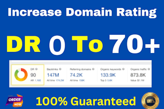 increase your website DR up to 70 with quality backlinks