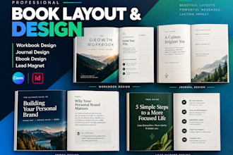do workbook journal design, create ebook layout design, lead magnet pdf design