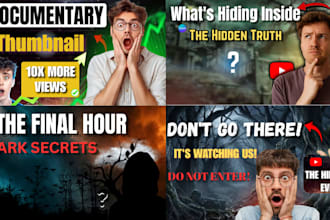 create cinematic documentary and history youtube thumbnails