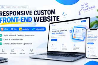 create a responsive custom front end website