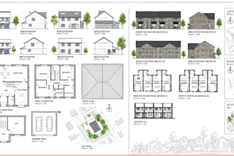 create UK planning permission and building regulation drawings