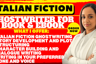 be your italian fiction ghostwriter for your ebook or your book