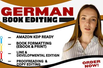 be your german book editor memoir nonfiction fantasy children book copy editing