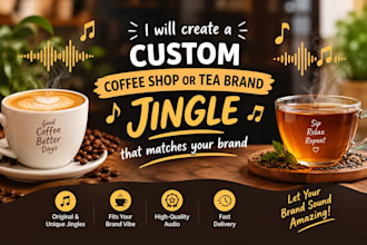 create a memorable coffee shop and tea brand jingle