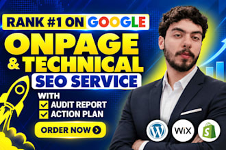 do onpage SEO and technical optimization for wordpress shopify wix website