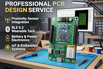 design proximity sensor pcb, ble wearable and battery electronics