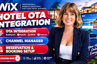 do wix hotel ota integration, channel manager, reservation and booking setup