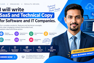 write saas and technical copy for software and IT companies