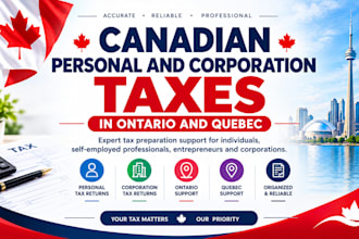 do your canadian personal and corporation taxes in ontario and quebec