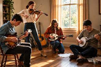 record real live fiddle, banjo , mandolin and dobro