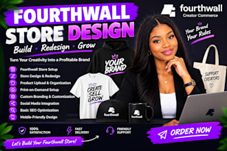 design fourth wall website setup fourthwall store setup fourthwall pod merch