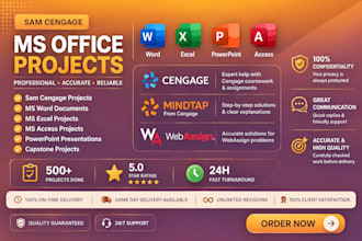 do all excel, sam cengage, simnet, capstone grader projects urgently