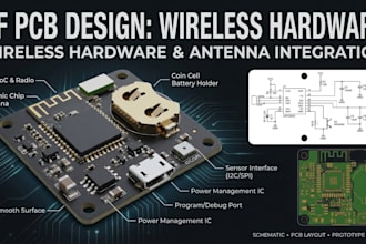 design rf pcb, rf circuit, pcb antenna and wireless communication hardware