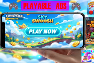 design and develop HTML5 playable ads for mobile games