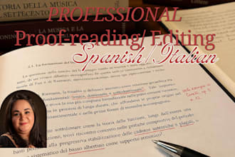 academic and literary proofreading in italian and spanish
