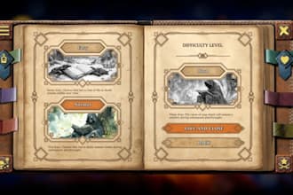 design game interface for cartoon fantasy horror military medieval modern sci fi