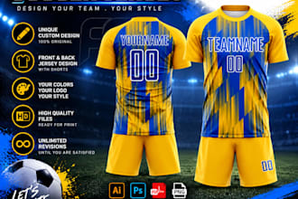 design custom soccer jersey and sportswear