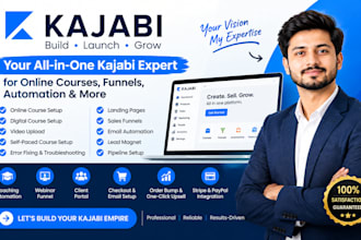 build and fix kajabi courses, funnels, automation and checkout landing page