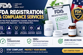 handle fda registration, US agent, fsvp and label compliance