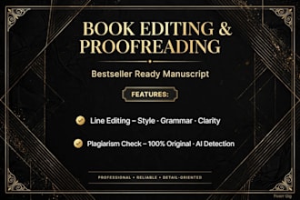 proofread and edit your book flawlessly