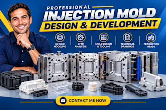 design plastic injection molding parts dfm analysis moldability core cavity cad