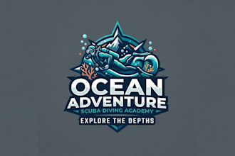design a professional and adventurous scuba diving logo