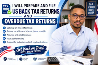 prepare and file US back tax returns and overdue tax returns