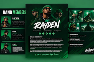 create a professional PR media kit, brand media kit and brand collaboration kit