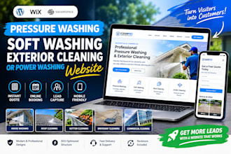 build pressure washing soft washing exterior cleaning or power washing website