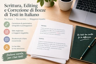 write, edit and proofread your italian content