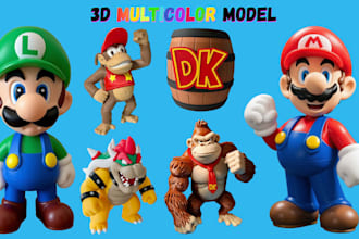 design multicolor 3d printable model stl 3mf for bambu prusa printing in 24h