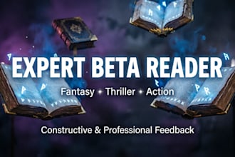 be your expert beta reader and constructive critic