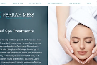 design a medical spa website, aesthetic clinic or pharmacy clinic website