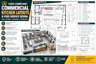 design code compliant commercial kitchen layouts and food service
