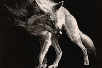 draw dark art animal illustration