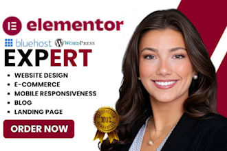 wordpress website design elementor website design bluehost website design
