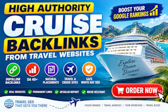 build high authority cruise backlinks from travel websites