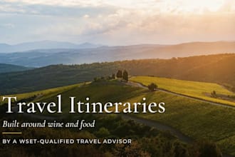 plan a custom travel itinerary built around wine and food