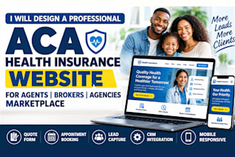 design aca health insurance website for agents brokers agencies marketplace
