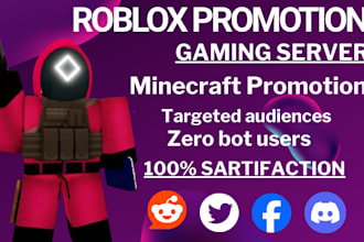 roblox game promotion, server advertising, minecraft, gaming server promotion