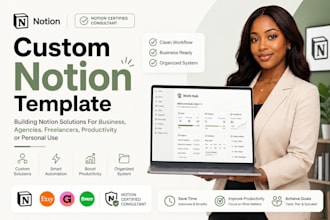 custom notion template notion dashboard notion monday asana clickup automation