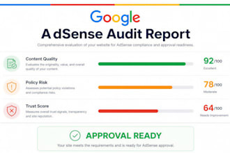 audit your website and tell you why google adsense is rejecting it