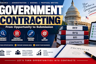 do government contract research, administration, proposal bidding and writing